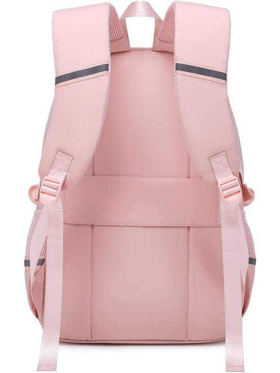 Stylish Big Student Laptop Backpack for College & High School Girls - Pink main image 9
